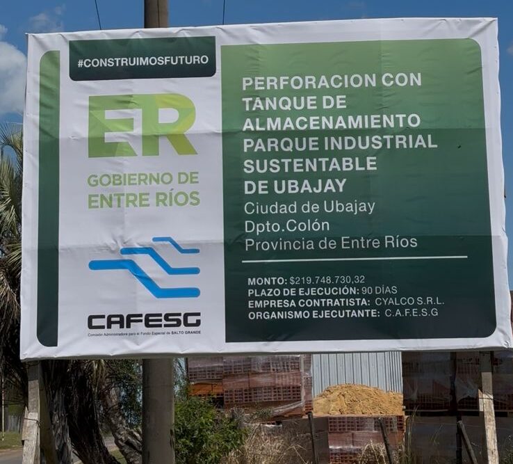 Nueva obra en el Parque Industrial Sustentable de Ubajay