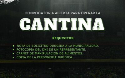 Convocatoria para operar la cantina del Torneo de las Empresas 2026